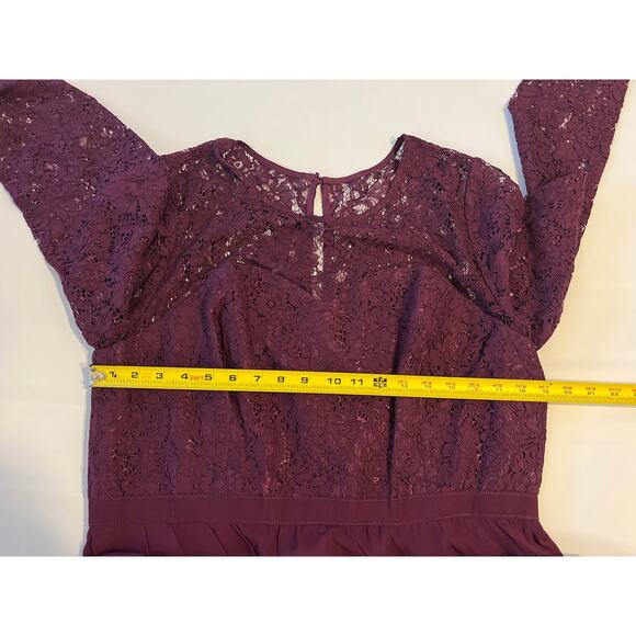 NWT City Chic Elegant Lace Midi Dress Womens Sz 18 Mulberry Whimsigoth Romantic - Picture 6 of 16